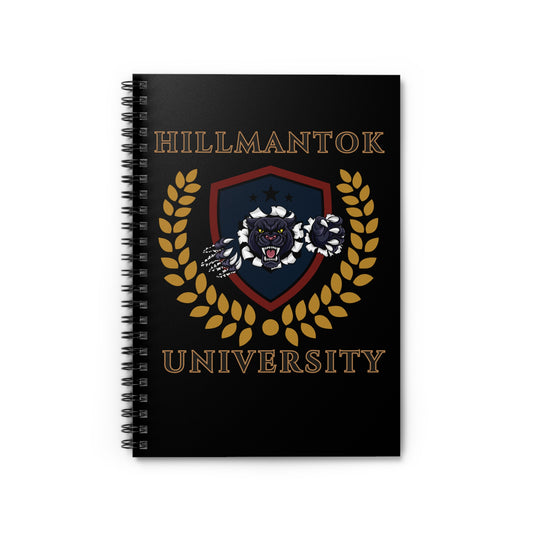 HILLMANTOK UNIVERSITY Spiral Notebook Black - Ruled Line