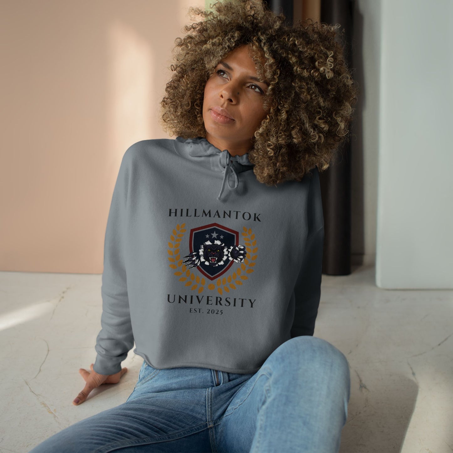 HILMANTOK UNIVERSITY 2025 Crop Hoodie