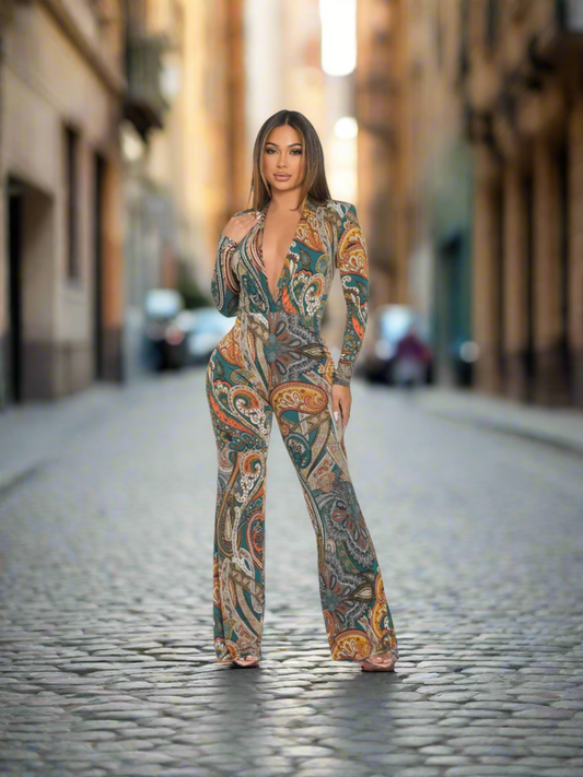 Victoria Print Jumpsuit